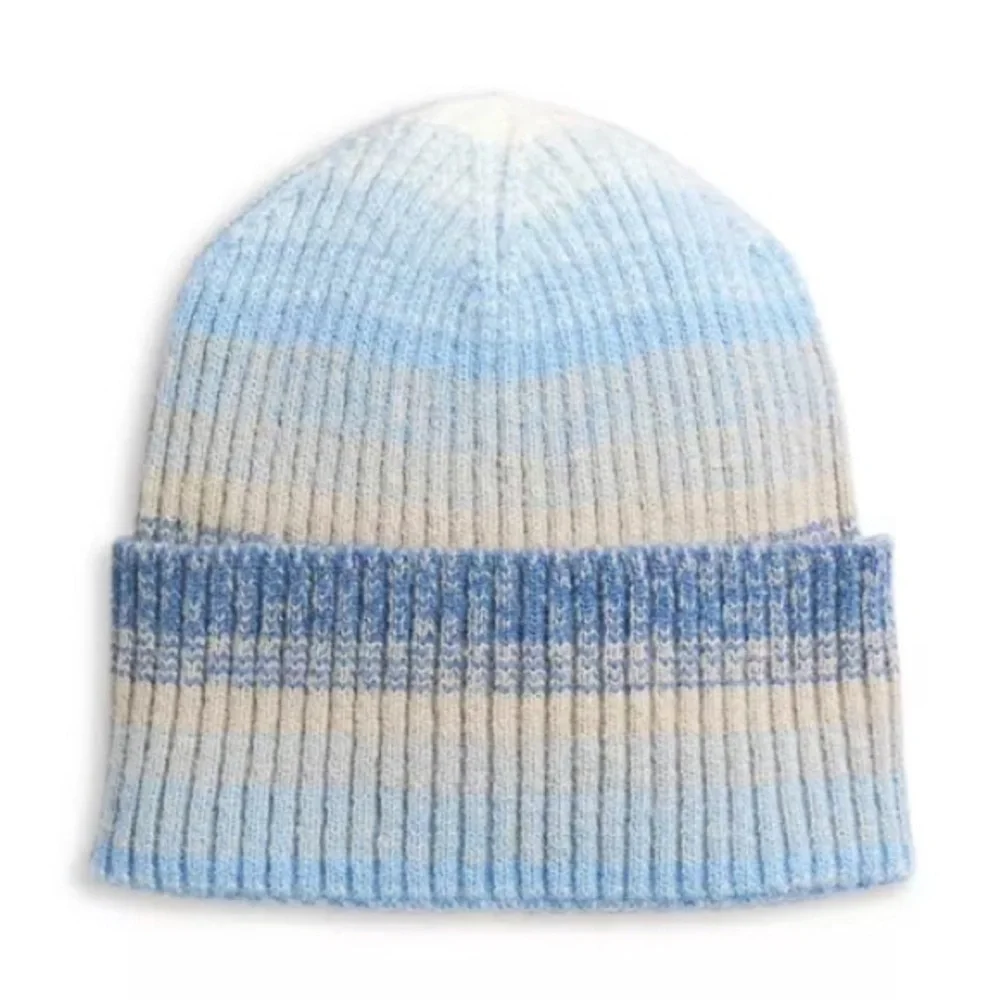 Aqua Ribbed Ombre Knit Beanie - 100% Exclusive